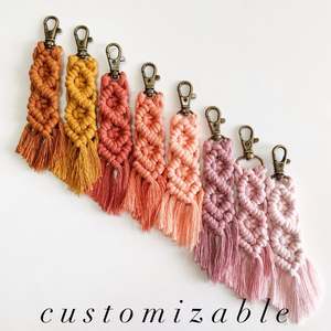 Macrame Keychain, Customizable Handmade Keychains The Art of Handmade - Product Image 1