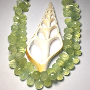 Ingrosso <span class=keywords><strong>Prehnite</strong></span> naturale sfaccettato a forma di pera sfuse perle di pietre preziose di qualità per la creazione di gioielli collana/bracciale - Product Image 2