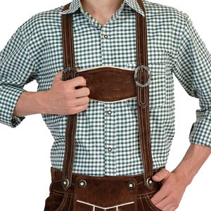 Pantalones Cortos de Cuero Alemán para Hombre, Color Marrón, Estilo Urbano Informal, Pantalones Cortos Bávaros Personalizados para Jóvenes y Adultos - Product Image 6