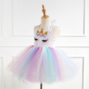 Pastello Ragazze Unicorn Vestito Dal Tutu Della Principessa Della Ragazza di <span class=keywords><strong>Travestimento</strong></span> Di Compleanno Vestito Da Partito Dei Bambini Purim belle Costume Cosplay 2-12Years - Product Image 2