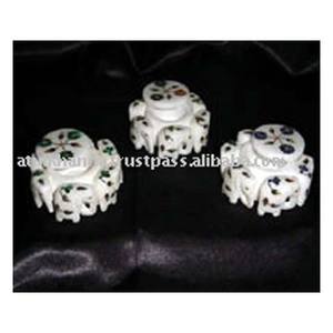 Marqueterie De marbre Éléphant Boîtes - Product Image 1