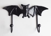 Crochets en forme de chauve-souris, fonte Antique pour chapeau et manteau, livraison gratuite