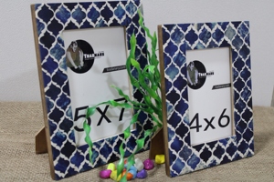 Bone Inlay Blue Resin Modern Design Photo <b>Frame</b> White for Home Office Decoration Gifting Use Tradnary Brand Customized Packaging - Product Image 4