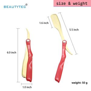 전문 도매 거울 이발사 면도 면도기 마무리 단일 블레이드 목 수염 절단 접는 칼 스트레이트 이발사 면도기 - Product Image 5
