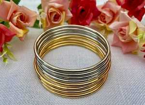 Brazaletes de acero inoxidable de diseño liso, calidad prémium, al mejor precio - Product Image 2