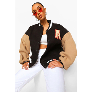 Varsity แจ็กเก็ตผู้หญิงสีชมพู,รุ่นใหม่ปี2021แจ็คเก็ตผู้หญิง - Product Image 4