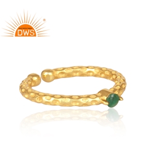 Bague en argent sterling 925 faite à la main avec pierre précieuse émeraude naturelle pour femmes bijoux pour femmes cadeau pour elle - Product Image 4