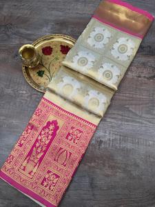 บริสุทธิ์ Banarasi ผ้าไหมสารีกับเสื้อชิ้น - Product Image 4