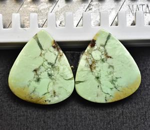 Pendientes de GEMA de crisoprasa de limón, pendientes de Gema Natural de crisoprasa - Product Image 2