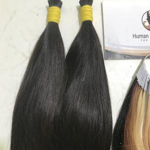 Cabello humano de doble estiramiento, cabello lacio a granel, 2 colores, vietnamita, cutícula virgen, Alineación - Product Image 2