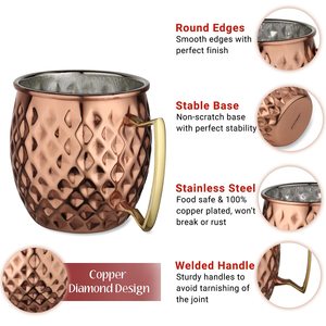 Vasos de cobre decorativos para el hogar, vasos de cobre aptos para el hogar, restaurantes y fiestas - Product Image 6