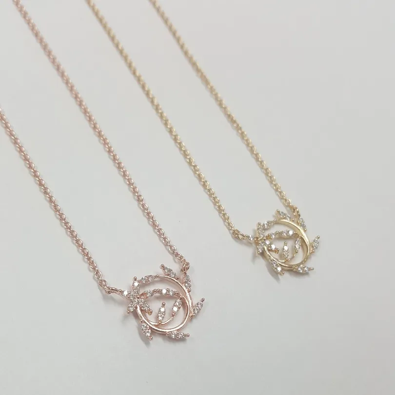 Necklace Brass CZ Necklace Pendant Necklace Wholesale For Women Korea Fashion Jewelry