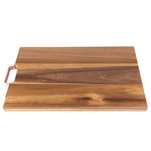 Planches à découper rectangulaires de style moderne pour la cuisine commerciale avec poignée en métal Blocs à découper en bois au design naturel et durable - Product Image 1