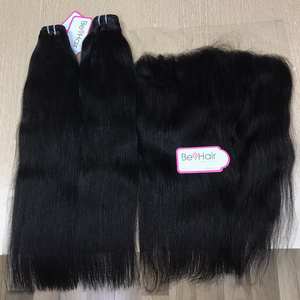 Conjunto de mechones y cabello Remy virgen para mujeres negras, de alta calidad, vietnamita, liso, precio al por mayor - Product Image 1