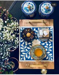 Vente directe d'usine Plateaux de service en nacre Plateau décoratif Articles de cuisine Fabricant d'Inde - Product Image 5