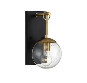 Outdoor Wall Sconce  1-Light  LED  Oil Rubbed Bronze with Brass Accents  11 H