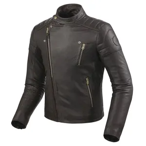 High Quality Men Leather Motorbike Jacket 100% Genuine Leather Motorbike Racing Jacket With Customized Design