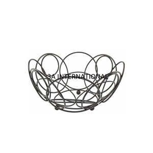 Latest Design Arrive Black Metal Wire Fruits Basket Vegetable Container Basket Handcrafted for Dinner Table Fruit Basket - Product Image 1