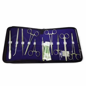 Kit de dissection/10 pièces/équipement chirurgical/ensembles de dissection à usage unique et réutilisables avec sac