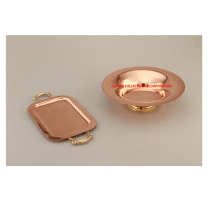 Bandeja de aperitivos de cobre de lujo, producto en oferta, alta calidad, venta directa India - Product Image 1