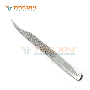 แหนบแยกขนตา TEEJAY ELT-362 สีเงินขัดเงา ด้ามจับเพชร ปลายแหลมพิเศษ เหมาะสำหรับการหยิบขนตา - Product Image 2
