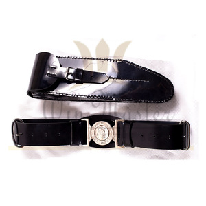 เข็มขัดพีวีซีสำหรับพิธีการพร้อมหัวเข็มขัดสีดำอุปกรณ์ป้องกันภัยส่วนบุคคล - Product Image 5