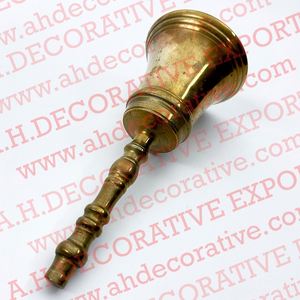 Tenture murale cloche de noël laiton Antique coulé utilisé nourriture cloche à la main pour bureau cloche à la main - Product Image 5