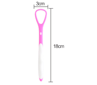Grattoir à langue portable en plastique certifié CE, emballage en boîte couleur, logo personnalisé, impression sérigraphique, modèle TC-M5 pour