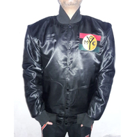 Veste bomber de baseball d'hiver pour homme, coupe ample, coupe-vent, 100% polyester satiné, personnalisable en gros, style Woodland