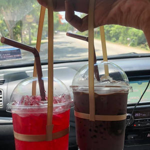 High Quality Eco-Friendly Bamboo Takeaway and <b>Drink</b> <b>Holder</b> with Strap Handle Dried Style Directly From Vietnam - Product Image 2