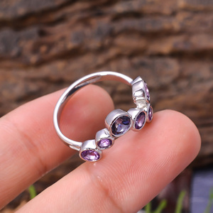 3.8กรัม92.5สเตอร์ลิงเงินธรรมชาติอเมทิสต์แทนซาเนียอัญมณีคลาสสิกชาติพันธุ์เครื่องประดับอัญมณีหลากชนิด - Product Image 2