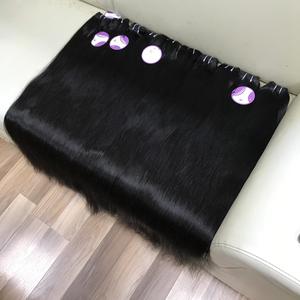 Brazilian Virgin Straight Human Hair 3 Bundles Unprocessed Natural Black Silky Straight Hair Weave Extensions - Product Image 2