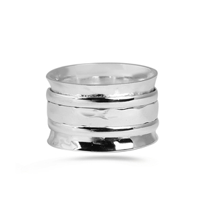 Bague de Spinner à Texture en argent massif 18k, pour fabrication de bijoux, bracelet fait à la main, bas prix - Product Image 2