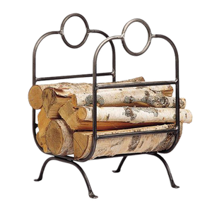 Support de rangement pour bois de chauffage de qualité supérieure, couleur noir fer, pour usage extérieur et intérieur - Product Image 1