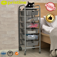 Tiroirs de rangement domestiques modernes en acier à 6 mailles, durables et peu encombrants, avec roulettes, pour salle de bain et vêtements, vente en gros, Taïwan