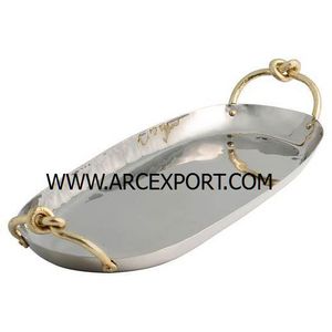 อาหรับ Kawah เสิร์ฟหรูหราชุดขายส่งโลหะสแตนเลสอาหาร Server Ware ถาดสําหรับงานแต่งงานและงานปาร์ตี้การใช้งาน - Product Image 6