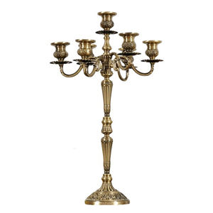 Royal Looking Luxury Parties T-light <b>Floor</b> Decoration Candelabra Gold Plated Finishing Wedding Decoration 5 Arm <b>Candle</b> <b>Stand</b> - Product Image 1