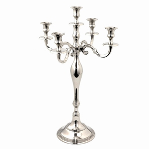 Small 5 Arms Cheap Crystal <b>Candelabras</b> for Weddings - Product Image 1