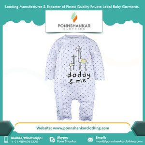 Barboteuse à manches longues pour bébé, vêtement d'hiver de haute qualité, sur mesure, 100% coton biologique, vente en gros, barboteuse pour nouveau-né - Product Image 5