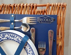 Bolsa de mimbre portátil para pícnic al aire libre, cesta impermeable para vajilla, contenedor de alimentos - Product Image 5