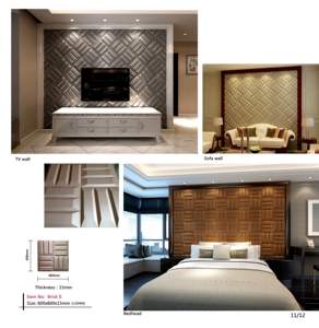 Panneau mural 3d 24x24 ''3d Panneau mural en cuir souple Fausse <span class=keywords><strong>brique</strong></span> Carreau mural - Product Image 2