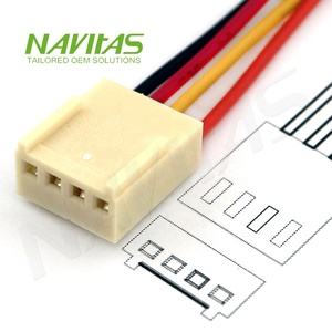 Câble d'alimentation personnalisé Molex 2510-4P, assemblage de fils - Product Image 6