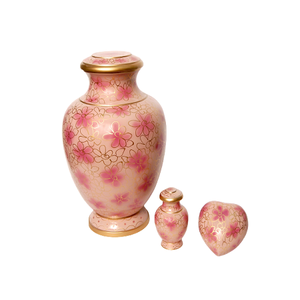 Set Of 2 Different Size Urns Finest Quality Aluminium Pink Color Human <b>Ashes</b> Cremation Urns At Affordable Price - Product Image 4