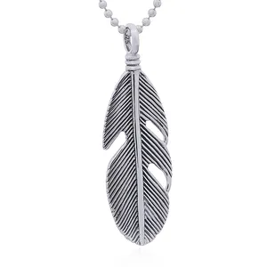 Native Feather 925 Silver Pendant