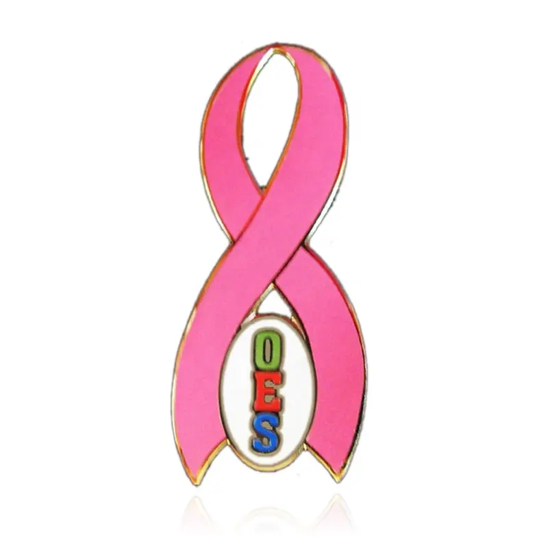 Ordem da estrela do oriente OES Consciência Câncer de Mama Pink Ribbon Pin Jewelry