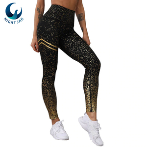 Venta al por mayor de ropa de Fitness entrenamiento corriendo estiramiento gimnasio usar pantalones de Yoga medias de las mujeres - Product Image 4