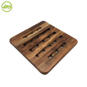 Non-Slip Heat Resistant Square Acacia <b>Wood</b> Trivet - Product Image 3