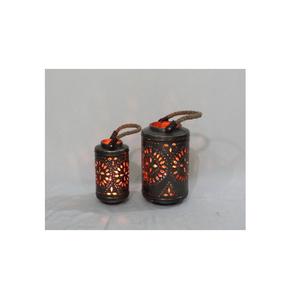 ตะเกียงแขวนสไตล์วินเทจ งานแฮนด์เมด คุณภาพสูง ชุบสีฝุ่น ลายฉลุ ดีไซน์คลาสสิก สำหรับใส่เทียนทีไลท์ - Product Image 3