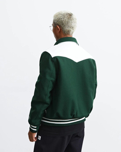 Veste universitaire réversible en laine 100% respirante et coupe-vent avec logo personnalisé pour homme, vente en gros, saison hivernale - Product Image 4