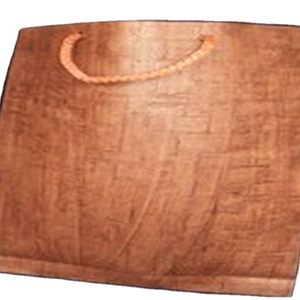 Bolsa de Papel Kraft Reciclado Hecha a Mano con Impresión Personalizada, Contenedor Ecológico para Comida para Llevar con Asas de Cuerda con Diseño de Letras - Product Image 3